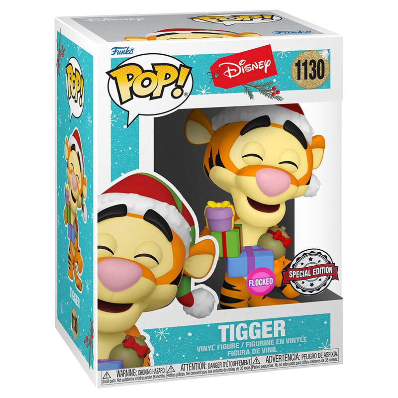 POP figura Disney Holiday Tigger Flocked Exkluzív-1
