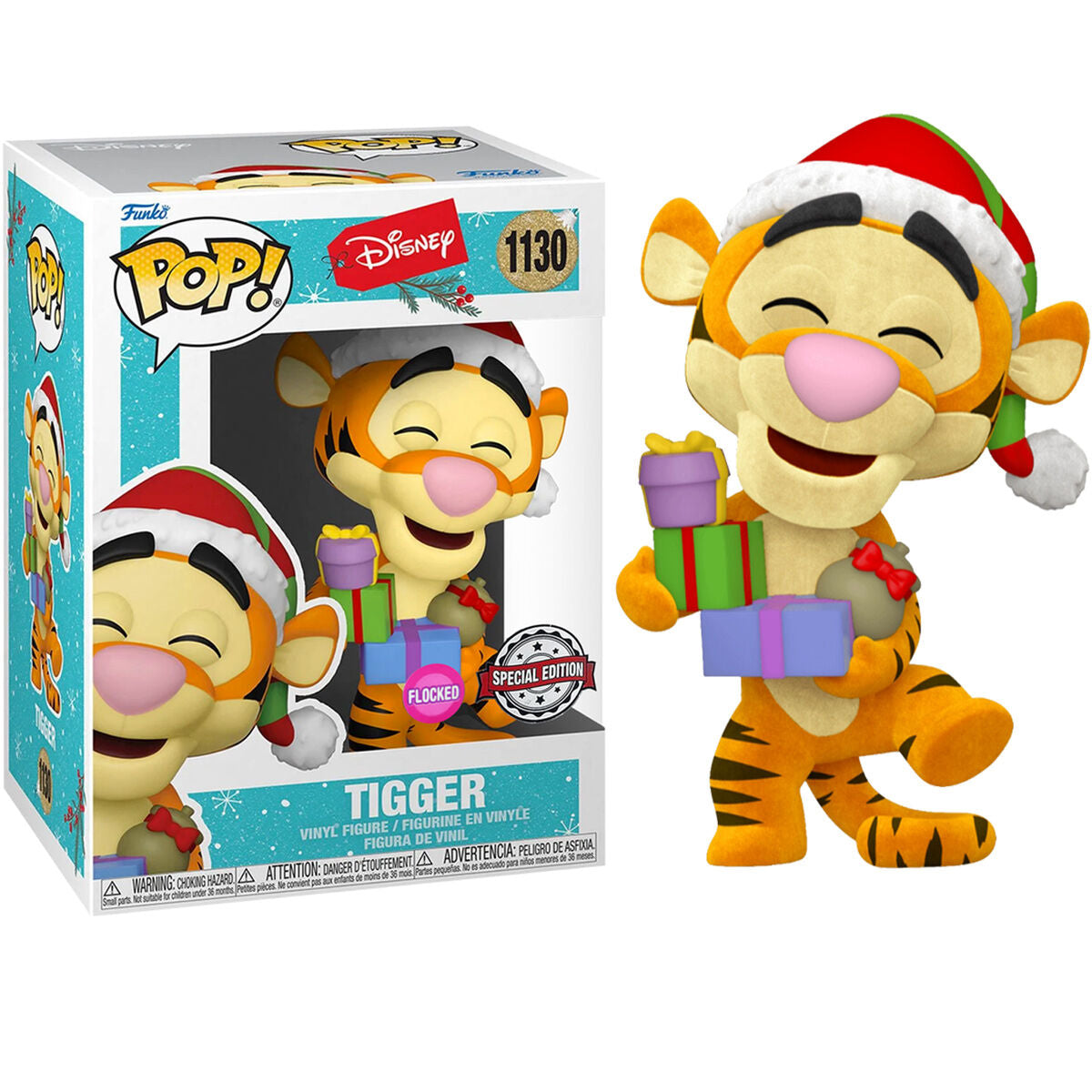 POP figura Disney Holiday Tigger Flocked Exkluzív-0