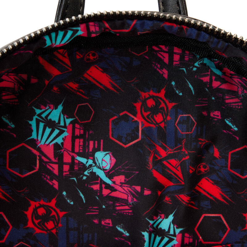 Loungefly Marvel Spiderman Across the Spider-Verse Lencse alakú hátizsák 27 cm-6