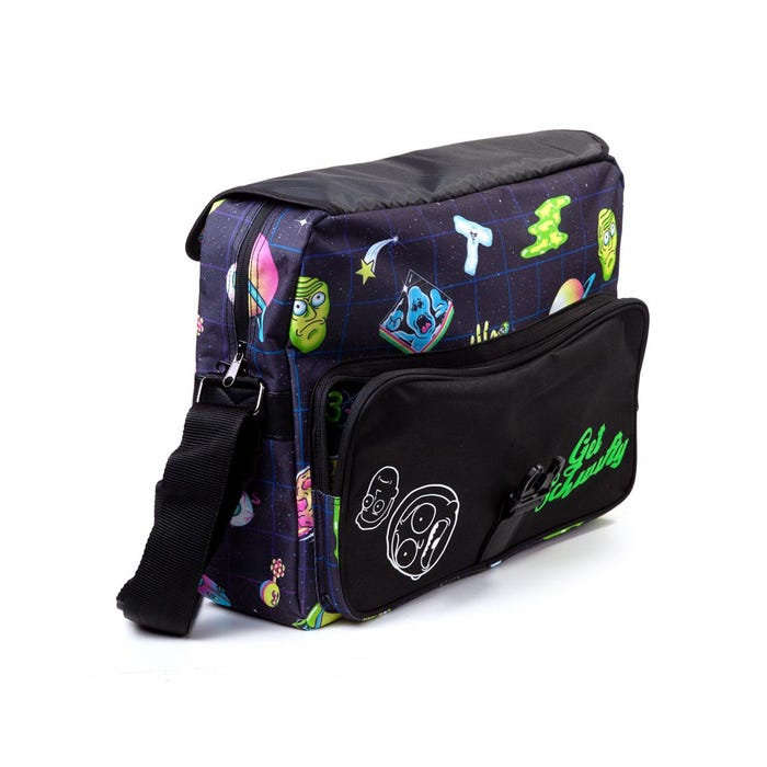 Rick And Morty - Space AOP Flock Print Messengerbag-vel