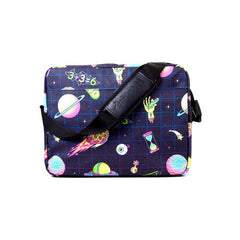 Rick And Morty - Space AOP Flock Print Messengerbag-vel