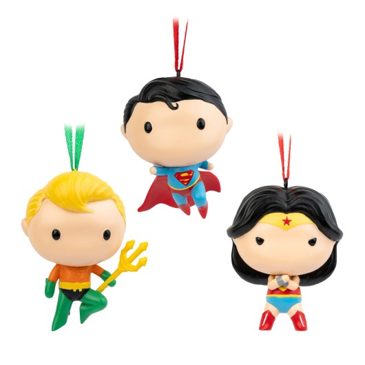 DC COMICS - SUPERMAN, WONDER WOMAN & AQUAMAN Karácsonyfadíszek