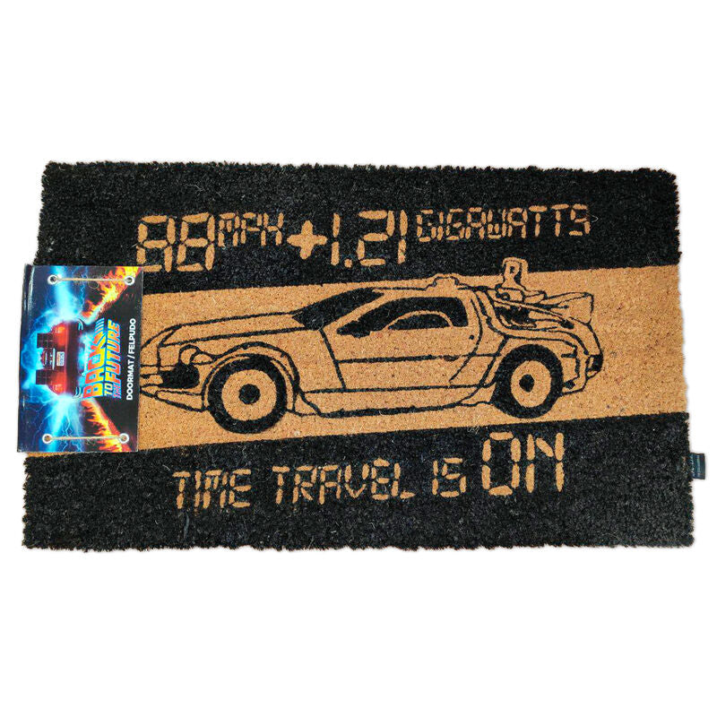 Back to the Future Time Machine doormat-0