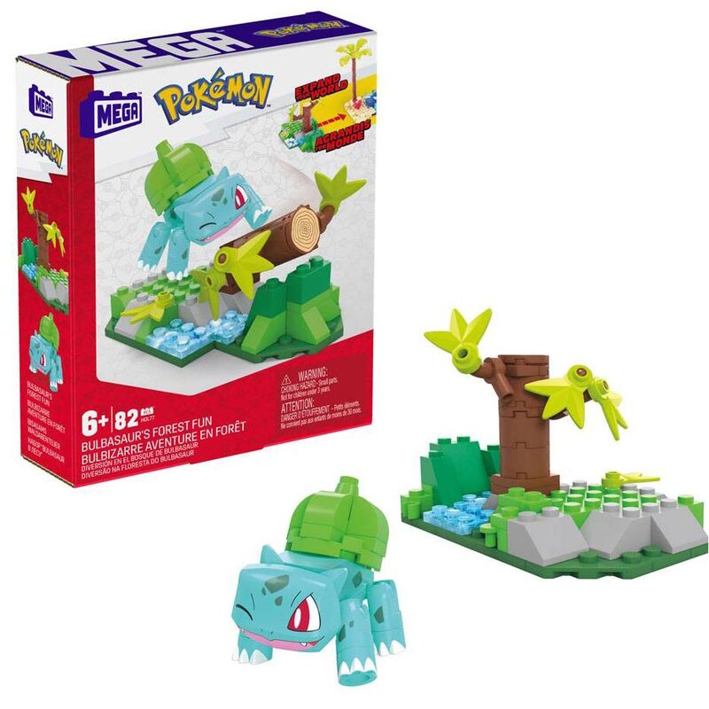 Pokemon Bulbasaur Forest Fun Mega Construx építőkészlet 82db-0