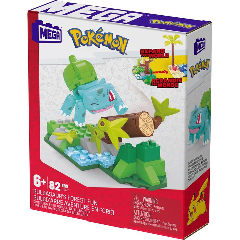 Pokemon Bulbasaur Forest Fun Mega Construx építőkészlet 82db-3