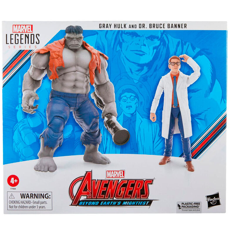 Marvel Avengers Beyond Earths Mightiest Gray Hulk és Dr. Bruce Banner figurák 15 cm-0