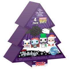 Pocket POP csomag 4 figurás Disney Nightmare Before Christmas Holiday Exkluzív-0