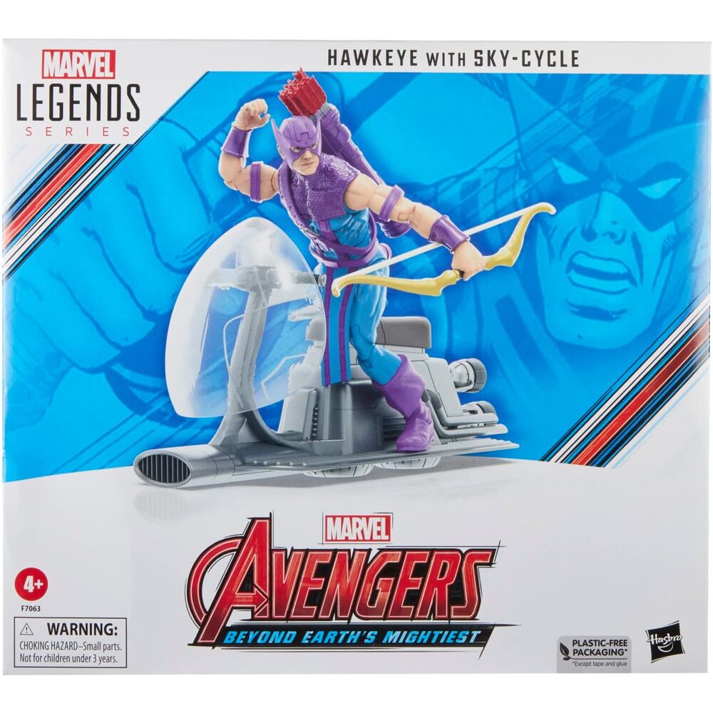 Marvel Avengers Beyond Earths Mightiest Hawkeye Sky-Cycle figurával 15 cm-0