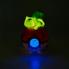 Pokemon Bullbasaur Pokeball lámpa ébresztőóra-4