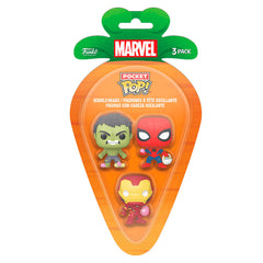 Carrot Pocket POP buborékfólia 3 figurás Marvel Spiderman Hulk Iron Man-0