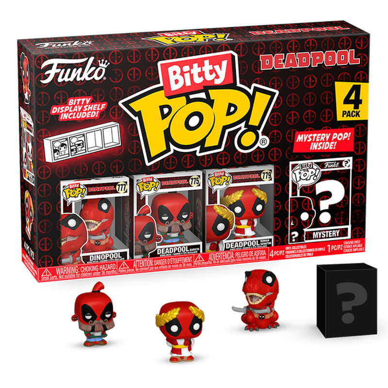 Blister 4 figures Bitty POP Marvel Deadpool Dinopool-0