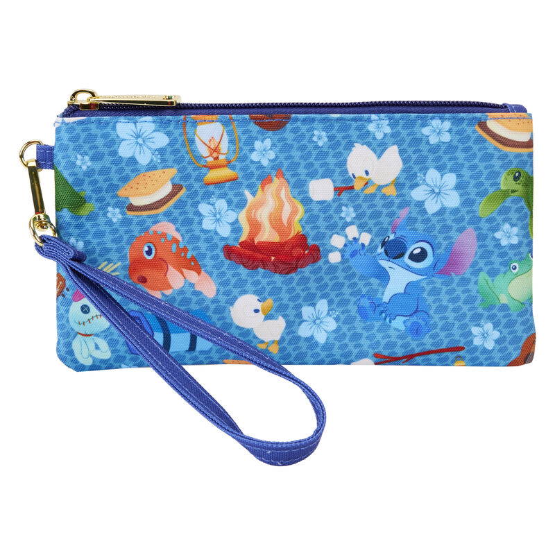 Loungefly Disney Stitch Camping Cuties zipper wrislet wallet-0