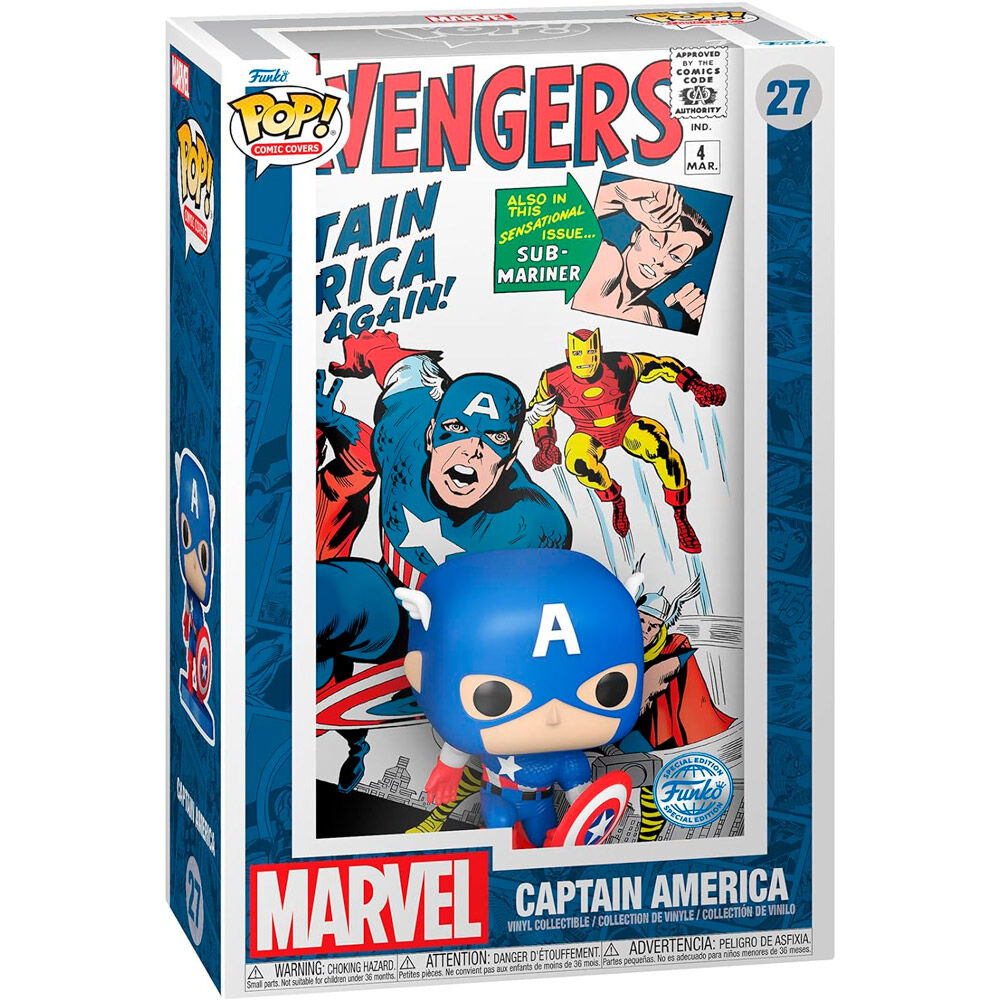 POP figura Képregényborító Marvel Avengers Amerika Kapitány-0