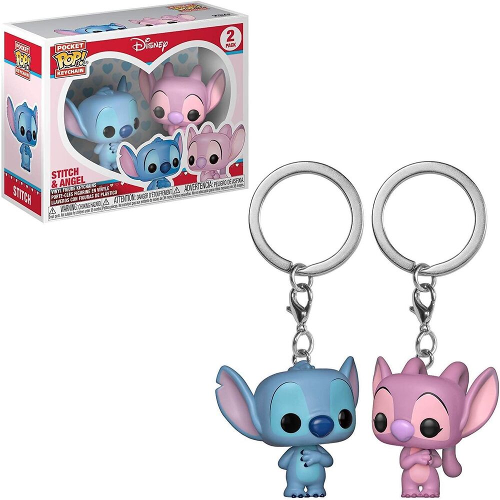 Pocket POP pack 2 kulcstartó Disney Stitch &amp; Angel-0