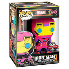 POP figura Marvel Iron Man Black Light Exkluzív-0