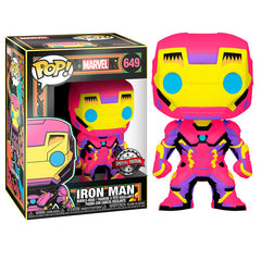 POP figura Marvel Iron Man Black Light Exkluzív-2