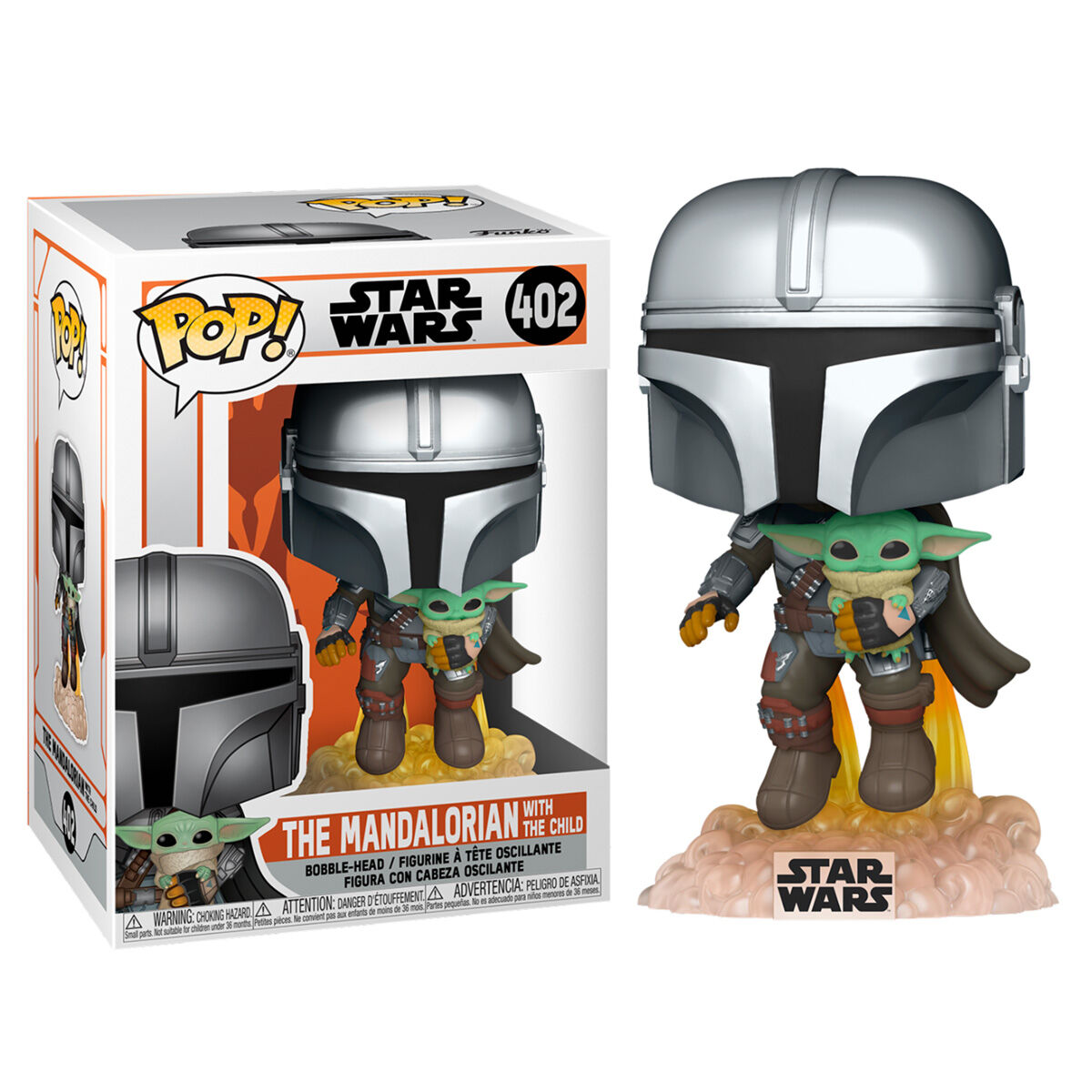 POP figura Star Wars A Mandalorian Mando repül Jet Pack-kel-0