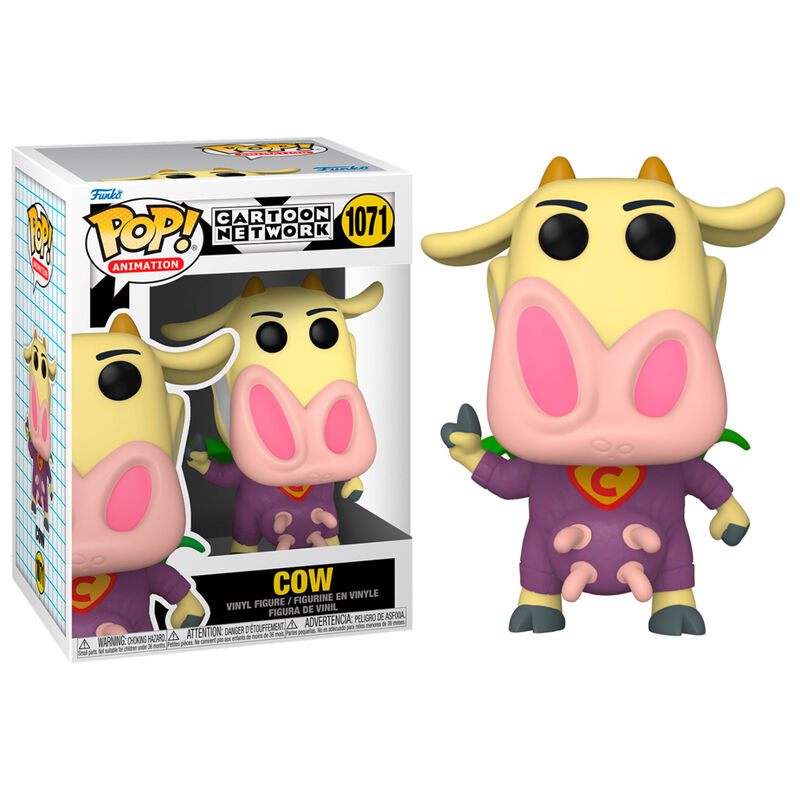 POP figura Cartoon Network tehén és csirke - szuperhős tehén-0