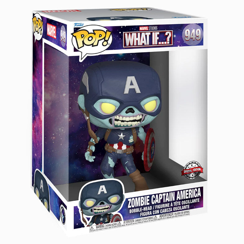 POP figura Marvel What If Zombie Captain Amerika Exkluzív 25 cm-0
