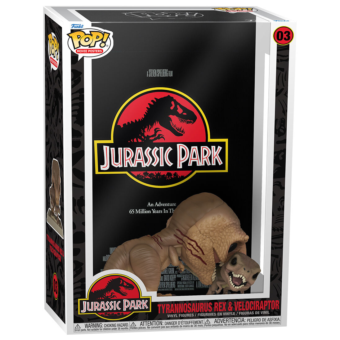 POP figura Filmplakát Jurassic Park Tyrannosaurus Rex és Velociraptor-0