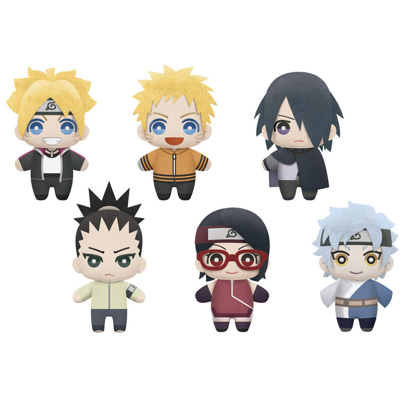 A Boruto Naruto Next Generations Tomonui márkájú 12 centiméteres plüss figura csomagja a Boruto anime legnépszerűbb karaktereit tartalmazza gyűjtők számára.