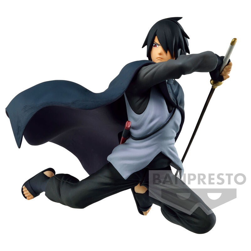 A 14 centiméter magas Boruto Naruto Next Generations Vibration Stars Uchiha Sasuke figura kitűnő választás a Naruto és a Boruto animék rajongói számára.