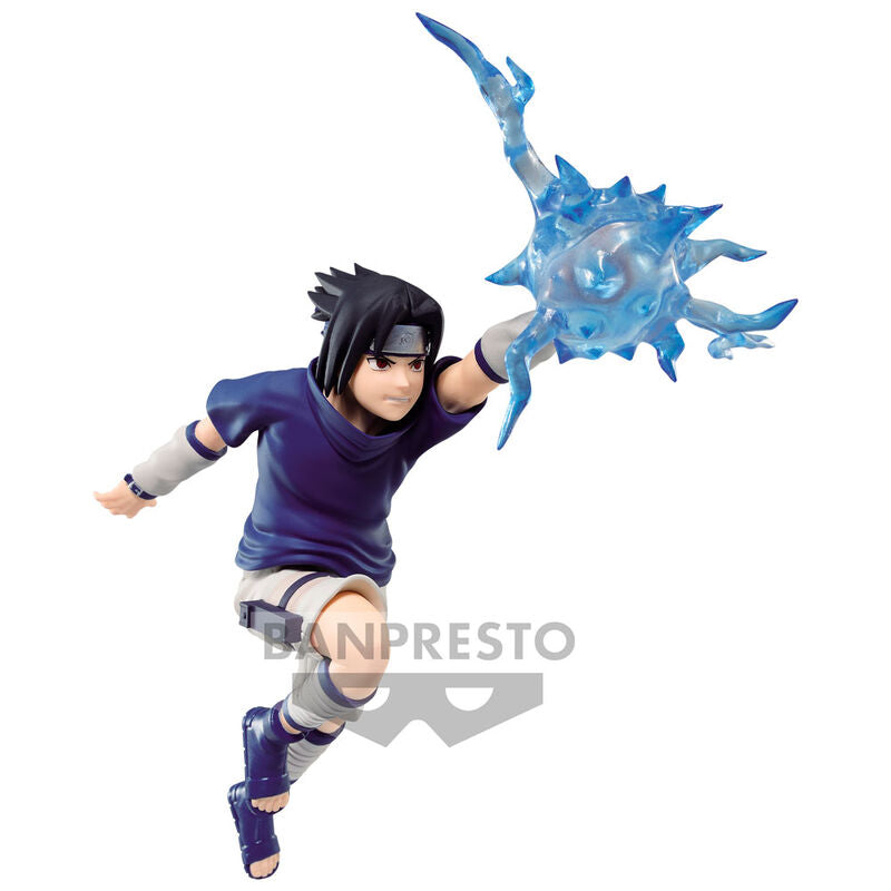 A tizenkét centiméter magas Naruto Effectreme Uchiha Sasuke figura részletesen kidolgozott modell, ami ékes dísze lehet egy Naruto rajongó otthonának.