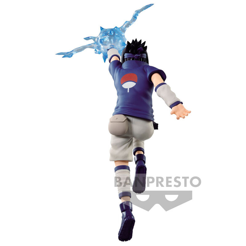 A tizenkét centiméter magas Naruto Effectreme Uchiha Sasuke figura részletesen kidolgozott, magas minőségű, könnyedén tisztán tartható gyűjtői modell.