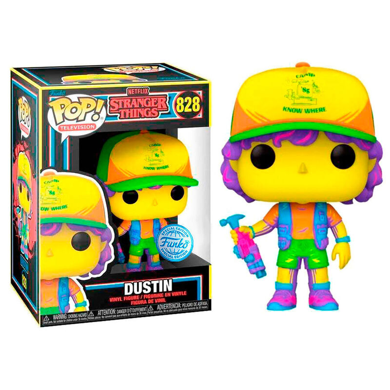Stranger Things Dustin POP figura marhafekete világos exkluzív színben-2