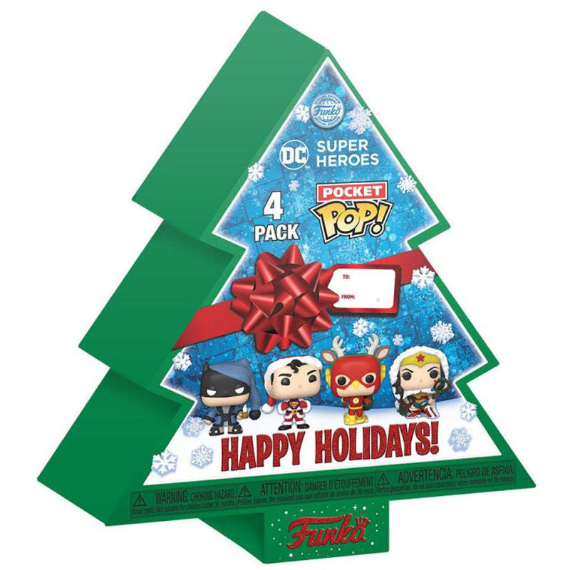 Pocket POP csomag 4 figurás DC Comics Tree Holiday Exclusive-0