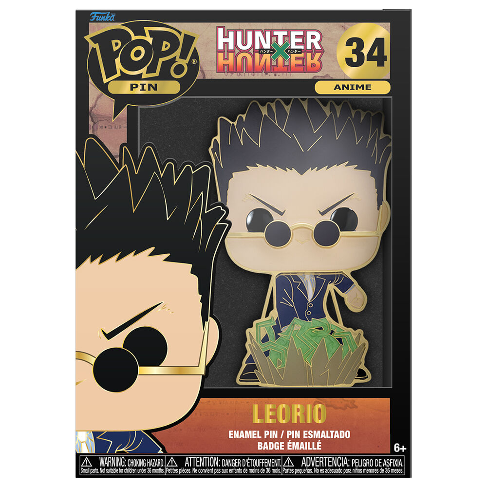 Hunter X Hunter Leorio nagy zománcozott POP tű 10cm-0