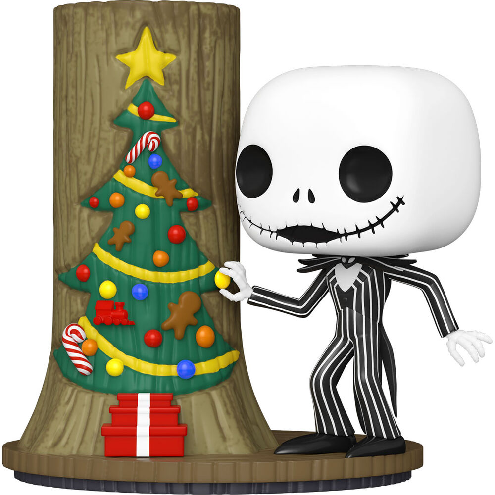 POP Deluxe Disney figura Rémálom karácsony előtt 30. évfordulója Jack Skellington karácsonyi ajtóval-1