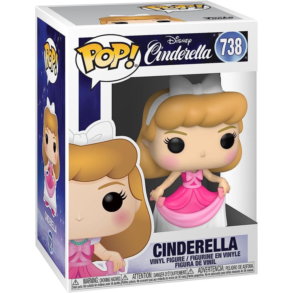 POP figura Disney Hamupipőke rózsaszín ruhában-0