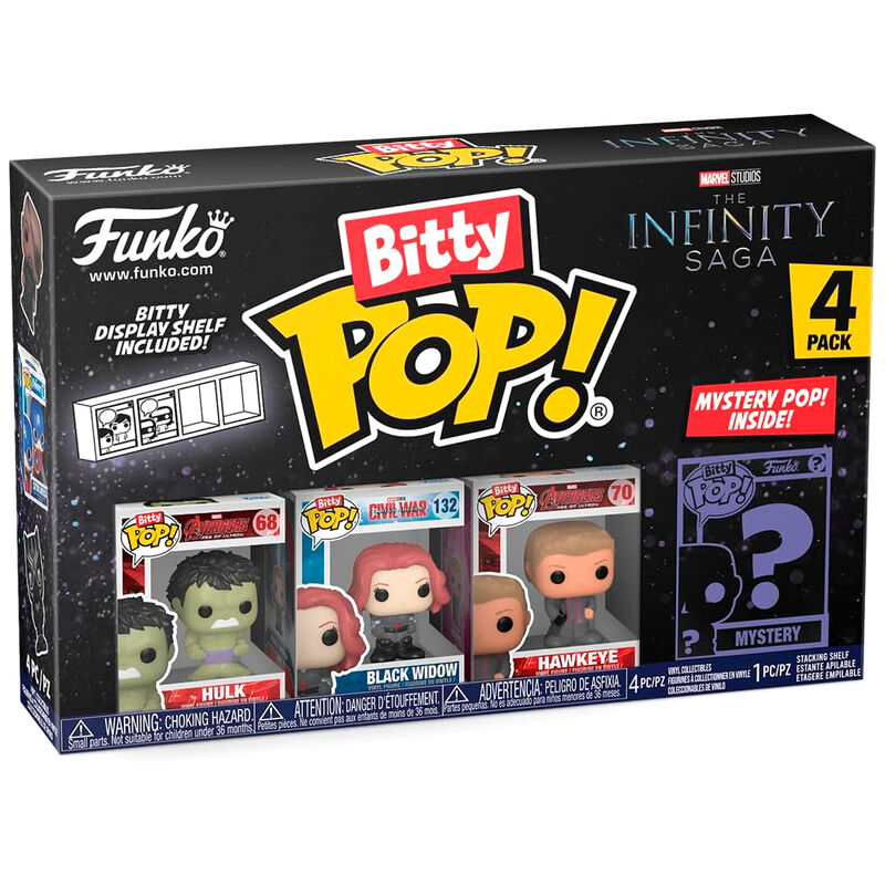 Buborékfólia 4 figurás Bitty POP Marvel The Infinity Saga Hulk-0